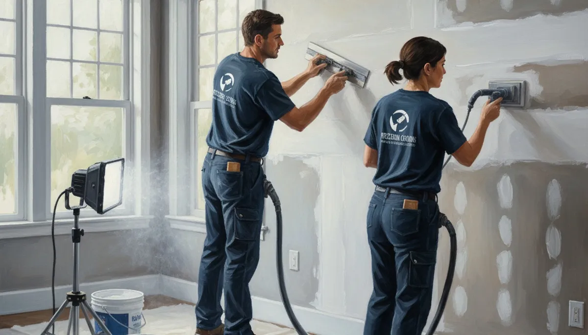 Staten Island, NY drywall repair by Paint Pros for cracks, water stains, and smooth wall restoration