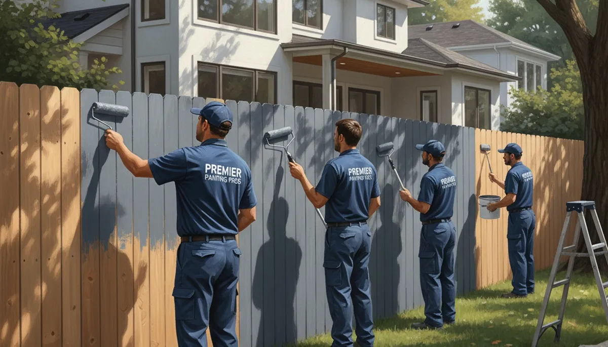 Staten Island fence painting service for wood and metal fences in NY to protect against salt air and weather