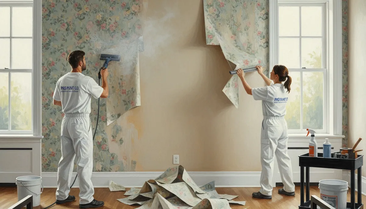 Wallpaper removal service in Staten Island, NY for old adhesive and residue cleanup